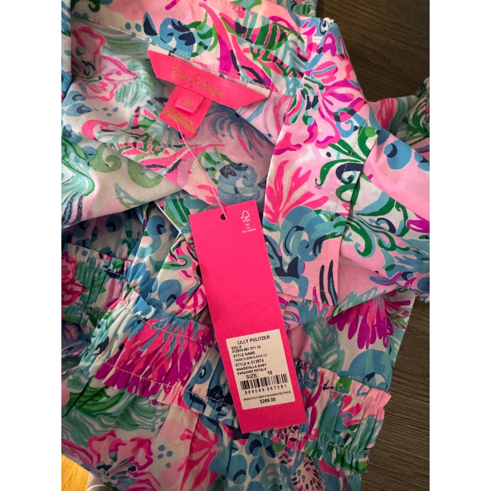 Lilly Pulitzer Tassie Elbow Sleeve Midi Dress Mandevilla Baby Paradise Petals 10 - Picture 8 of 12